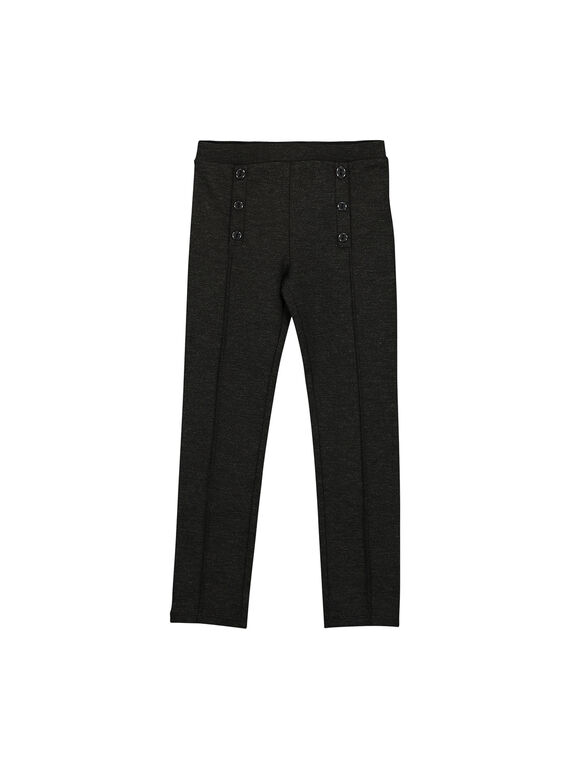 Pantalón de punto milano de color gris para niña FAJOPANT1 / 19S90134D2B944