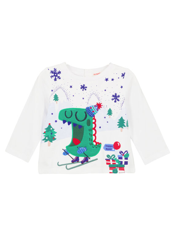 Camiseta de manga larga de color blanco GUNOTEE / 19WG10V1TML000