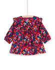 Vestido de manga larga con estampado floral colorido para bebé niña MIPAROB1 / 21WG09H6ROBD319