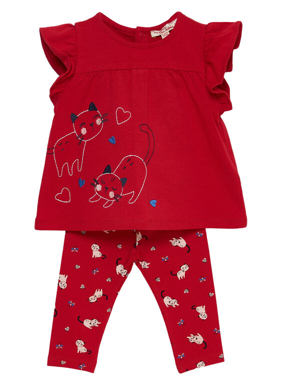 Conjunto de túnica y leggings para bebé niña JIGRAENS2 / 20SG09E1ENS050