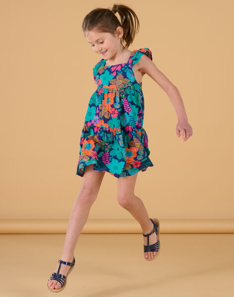 Vestido multicolor con tirantes avolantados RAJOROB7 / 23S90192ROBC211