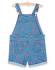 Peto vaquero de color azul con bordado floral RAMAGSAC / 23S901T1SACP272