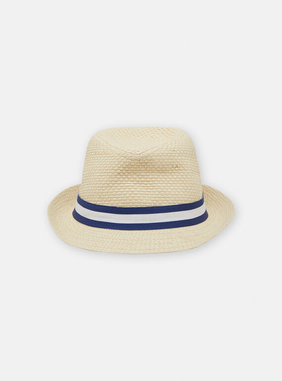 Sombrero Panamá de color natural de paja para niño TYUPOCHA / 24SI10E1CHA009
