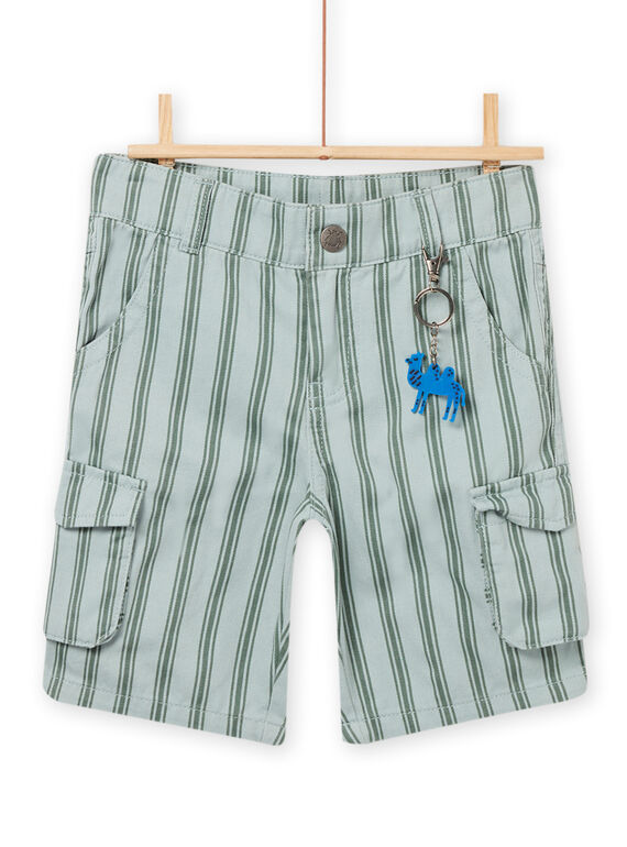 Bermudas de color verde agua de rayas para niño NOSANBER3 / 22S902S3BER614