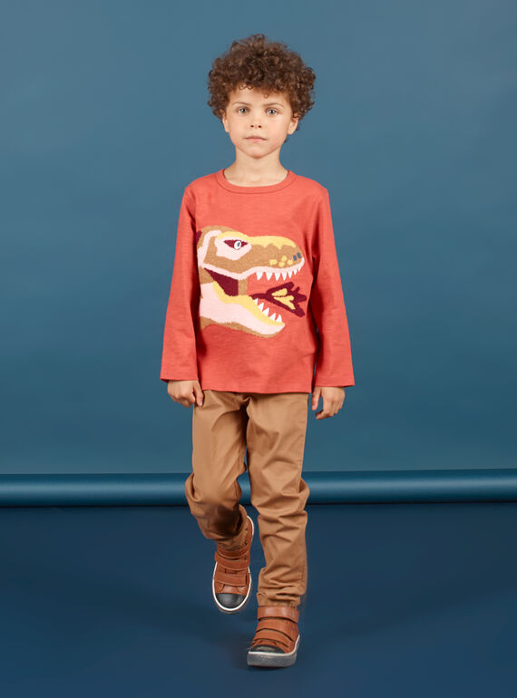 Pantalón marrón claro para niño MOPAPAN / 21W902H1PANI802