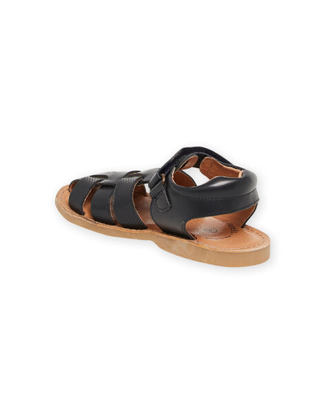 Sandalias de piel azul marino para niño NOSANDMARC / 22KK3646D0E070