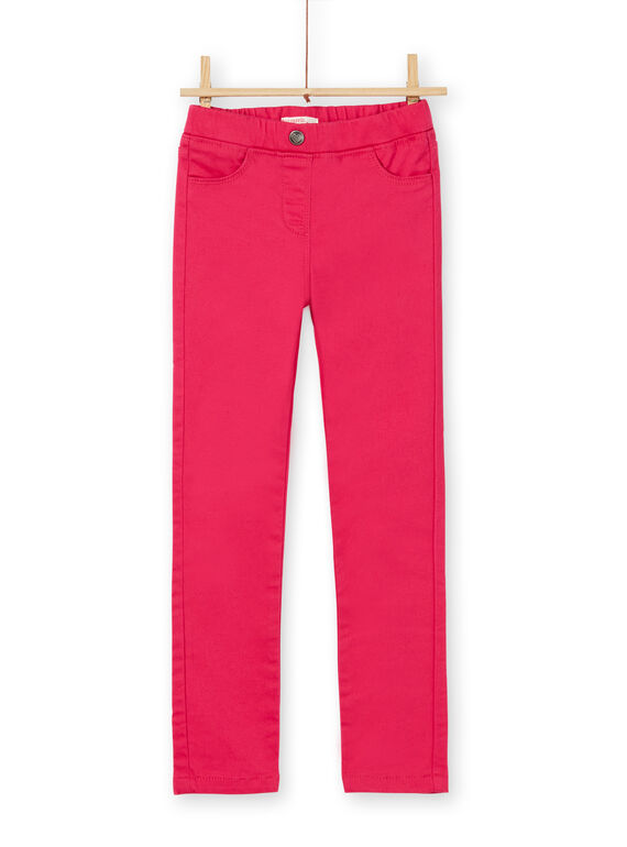 Jeggings de color rosa oscuro de garment dyed LAJOJEG2 / 21S90144D2BF507