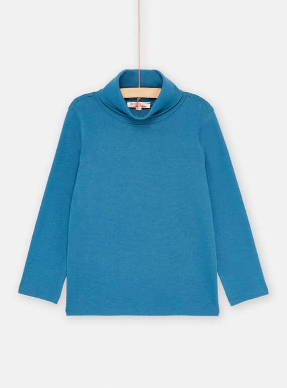 Jersey fino azul liso para niño SOJOSOUP1 / 23W902N1SPLC226