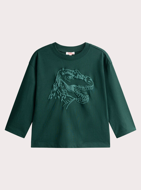 Camiseta verde pino animación dino para niño  VOJOTI1 / 24W902I3TMLG633