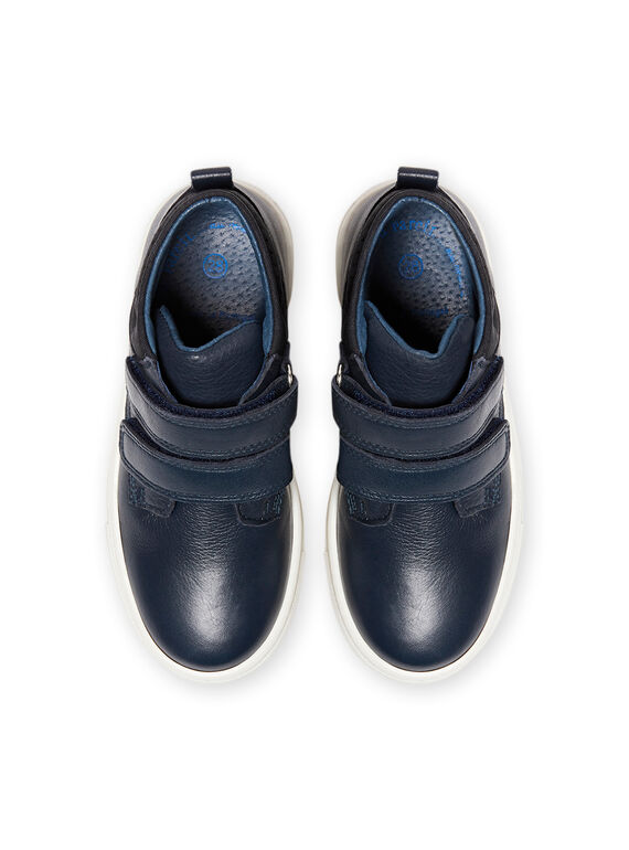 Zapatillas altas de color azul marino para niño MOBASGO / 21XK3654D3F070