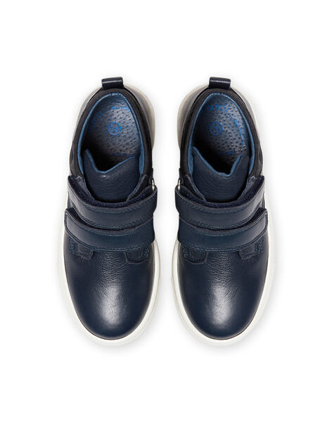 Zapatillas altas de color azul marino para niño MOBASGO / 21XK3654D3F070