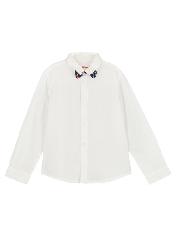 Camisa de color blanco con pajarita y corbata extraíbles GONOCHEM / 19W902V2CHM000