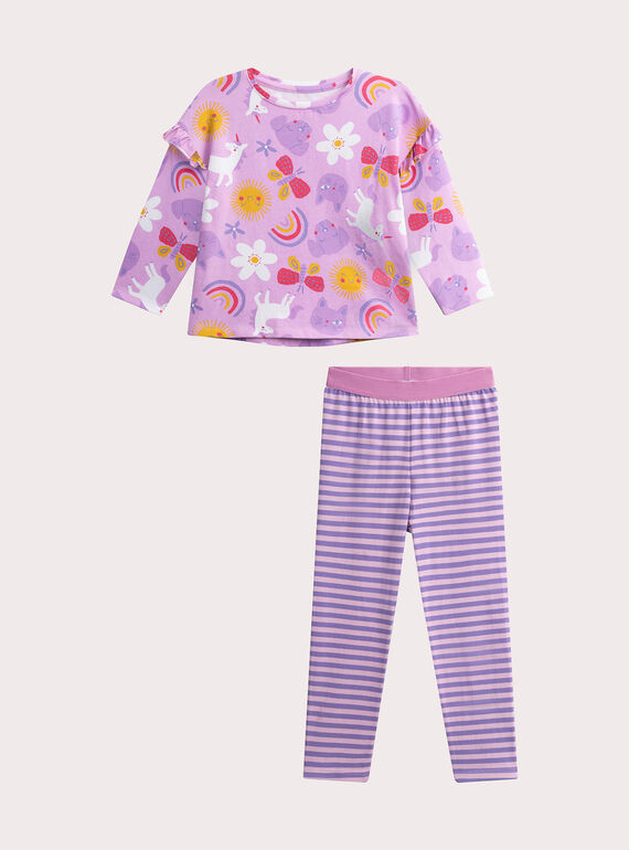 Pijama con estampado de fantasía para niña  VEFAPYJSUN / 24WH1171PYJ320