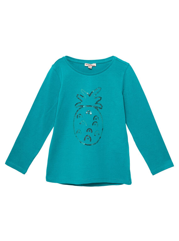 Camiseta de manga larga de color azul JAJOTEE4 / 20S90142D32C235
