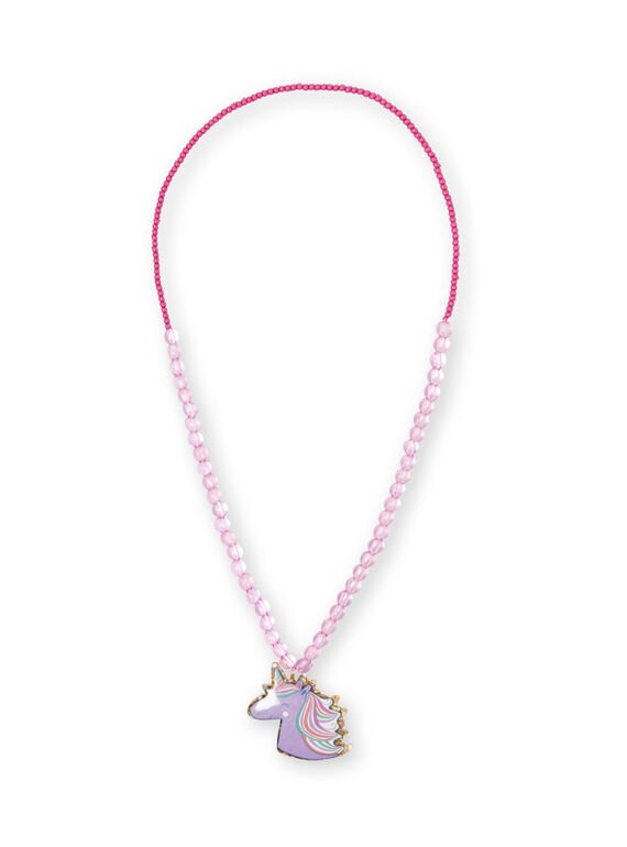 Collar con cuentas rosas y fucsia para niña LYAVICOU / 21SI01E1CLI304