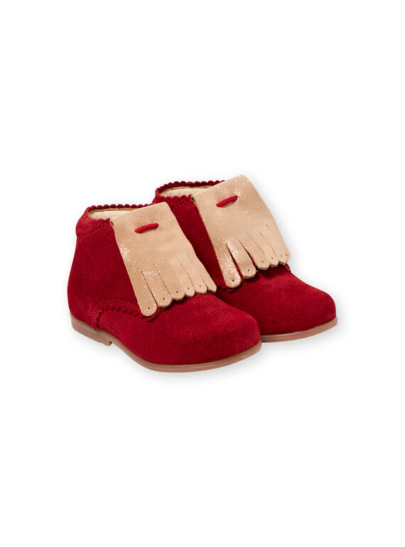 Botines de color rojo para bebé niña GBFBOTIPATR / 19WK37I6D0F050