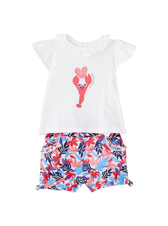 Conjunto de short y camiseta para bebé niña JICEAENS / 20SG09N3ENS000