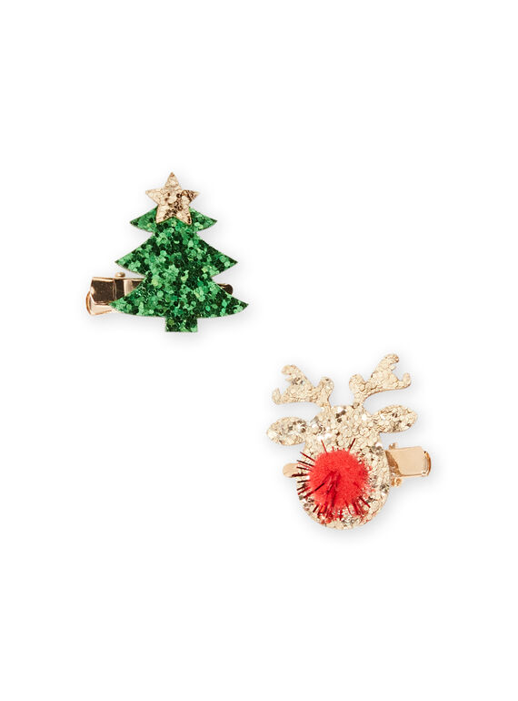 Pack de 2 horquillas de Navidad para niña MYANOCLIC3 / 21WI01T7BRTK008