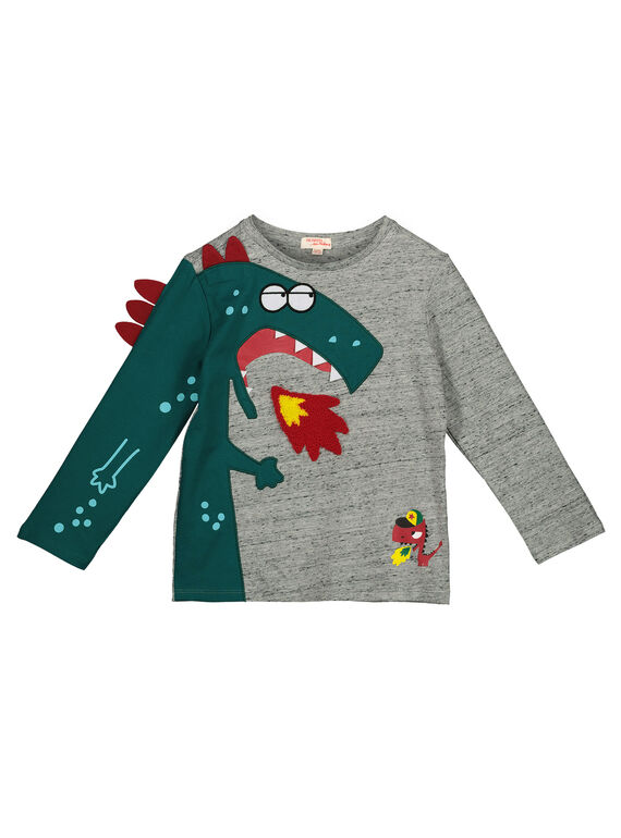 Camiseta de manga larga con estampado de dragón GOVETEE / 19W90221TML927