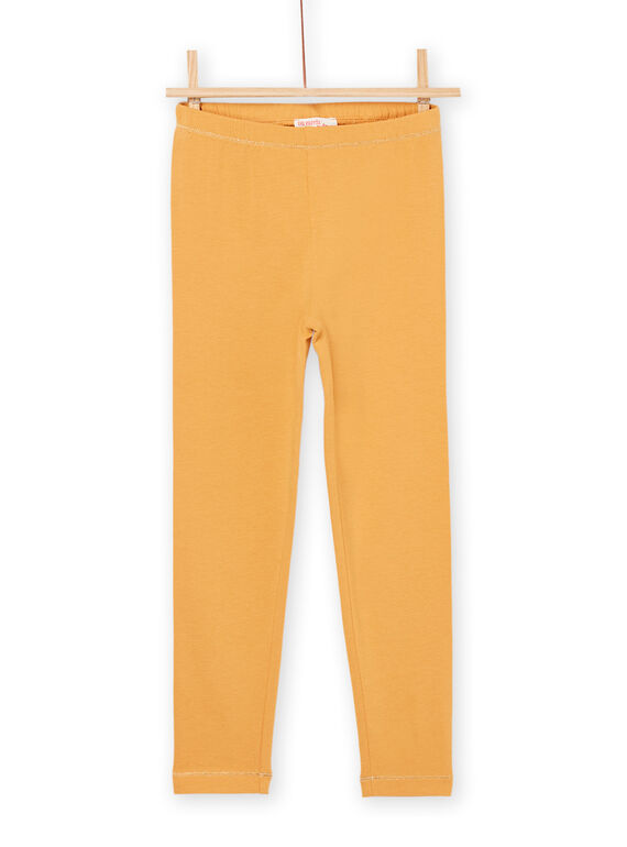 Leggings lisos de color amarillo PYAJOLEG1 / 22WI01D6CALB107