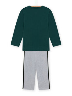 Pijama de muletón verde con estampado de coches para niño MEGOPYJCAR / 21WH1299PYJ060
