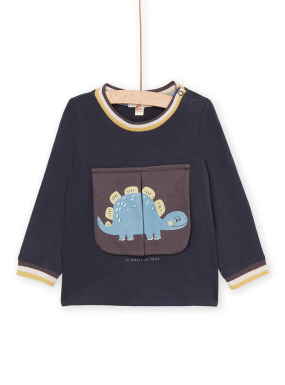 Camiseta de manga larga con estampado en 3D de dinosaurios PURETEE / 22WG10T1TMLJ924