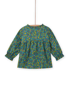 Blusa de manga larga con estampado floral y de rayas para bebé niña MIKACHEM / 21WG09I1BLU612
