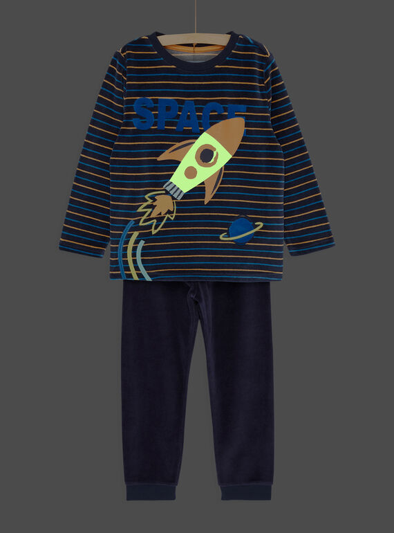 Pijama fosforescente azul marino SEGOPYJFUZ / 23WH1251PYJ705
