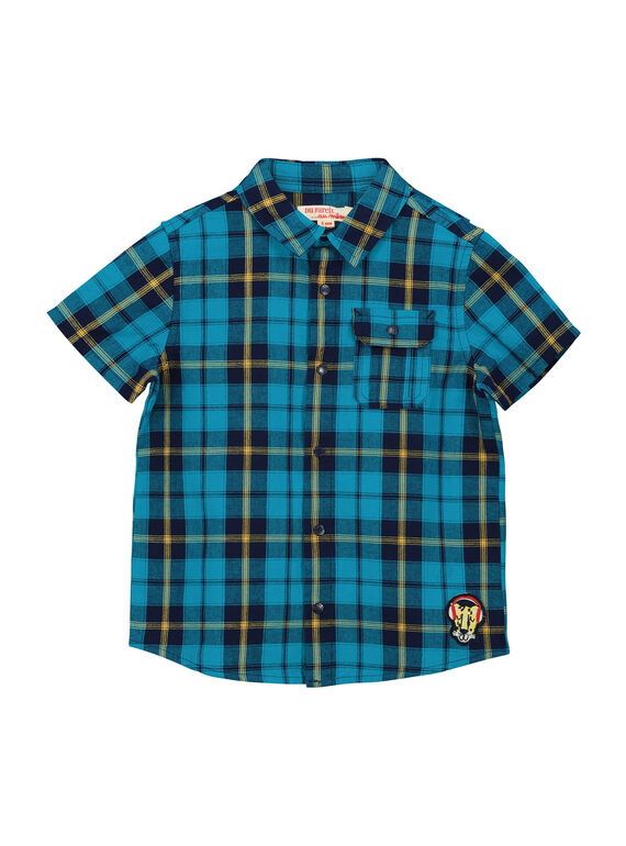 Camisa de cuadros de manga corta para niño FOTUCHEM / 19S902F1CHM210