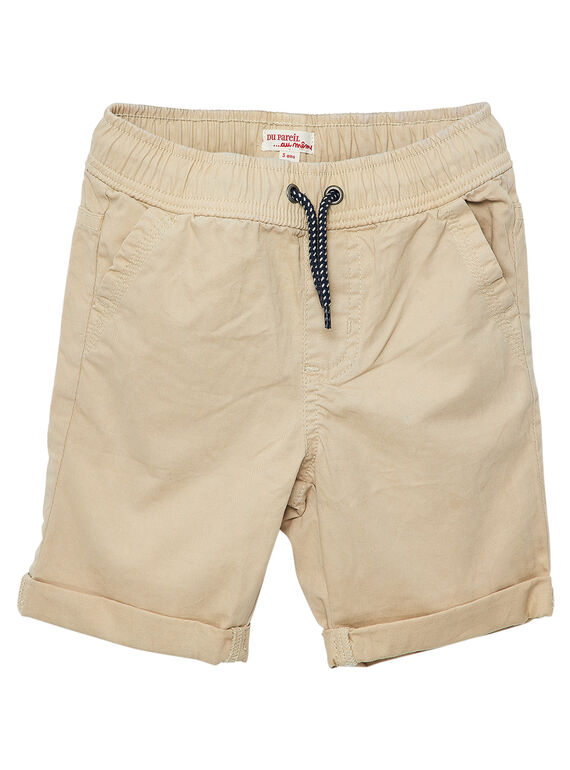 Bermudas lisas de color beige para niño JOJOBERMU6 / 20S902T4D25808