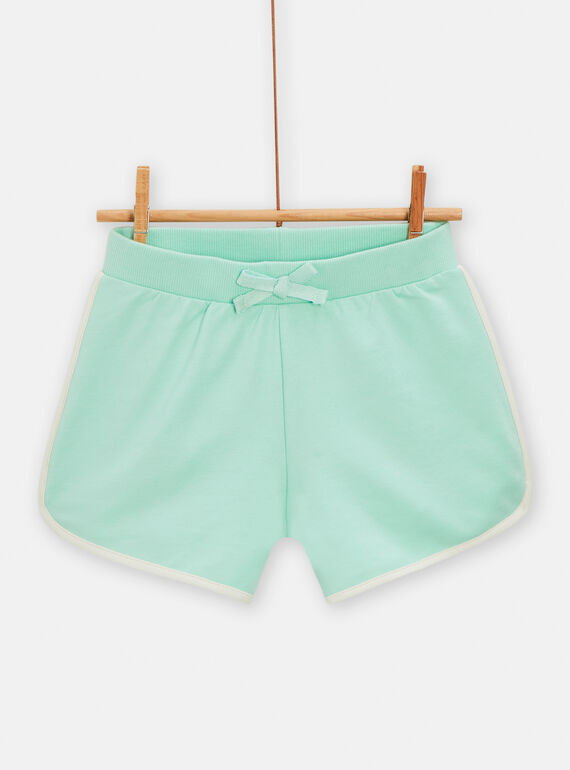 Short verde agua de estilo desenfadado para niña TAJERSHORT2 / 24S901D1SHOC215