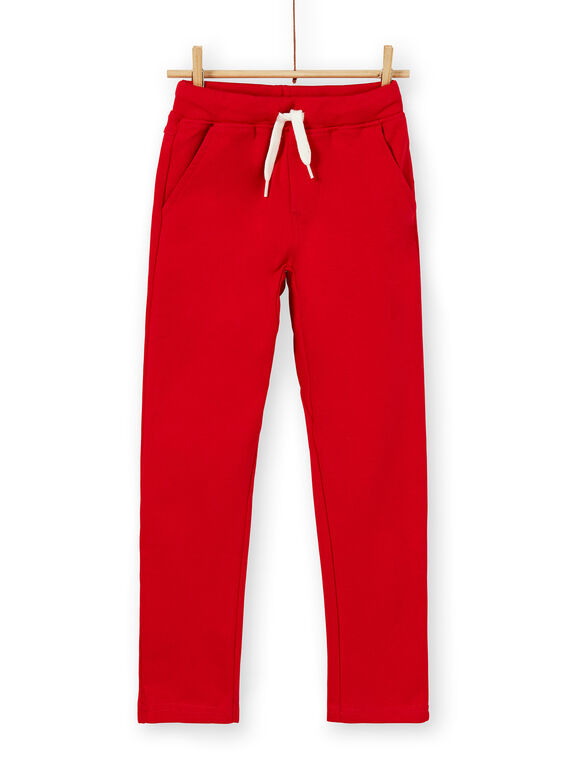 Pantalón rojo de algodón para niño LOJOPAN3 / 21S90232PAN050