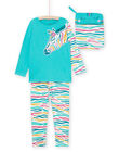 Pijama largo con estampado de cebra 3 prendas PEFAPYJZEB / 22WH1163PYG209