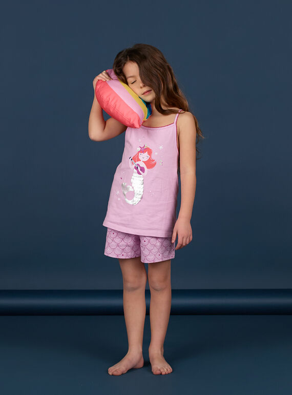 Pijama lila para niña LEFAPYJMER / 21SH11C8PYJH700