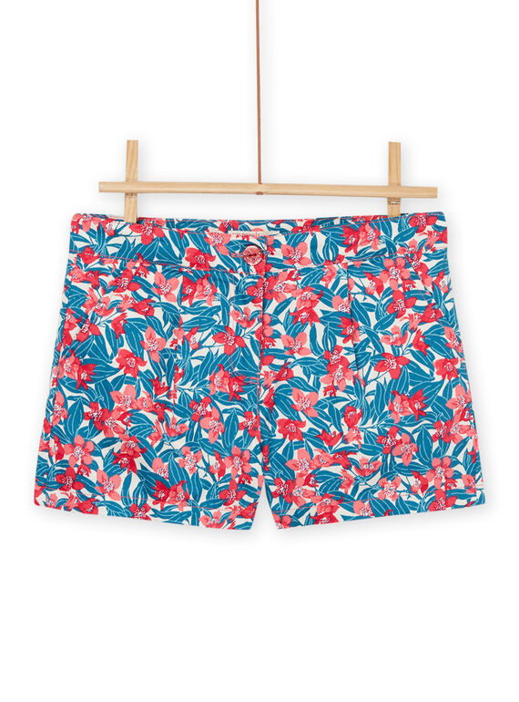 Short azul y rosa con estampado de flores RABLESHORT / 23S90131SHO001