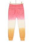 Pantalón de chándal rosa, blanco y naranja RADAYPANT2 / 23S901M1PAND332