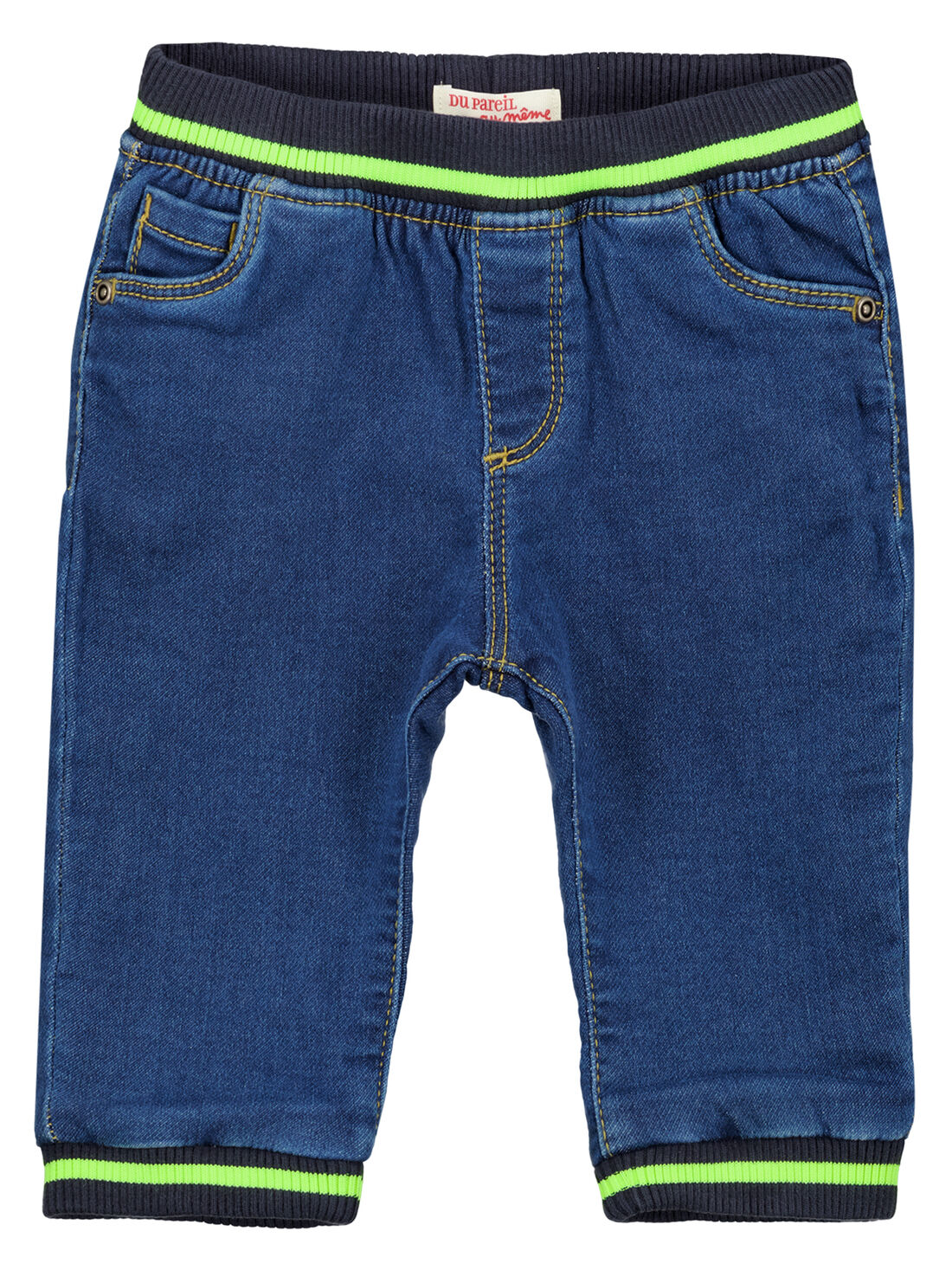 Vaquero de punto de color azul denim medio para bebe nino comprar online Catalogo DPAM DPAM