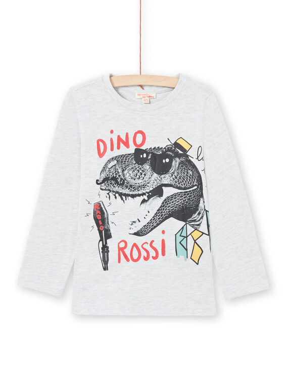 Camiseta de color gris jaspeado para niño MOJOTEE1 / 21W90228TMLJ920