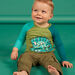 Pantalón multibolsillos de color verde caqui para bebé niño