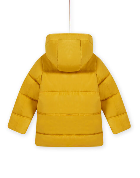 Anorak liso de color amarillo con capucha para niño MOGRODOU5 / 21W90263D3E106