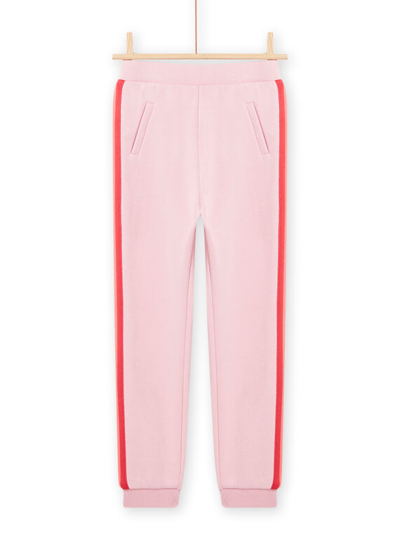 Pantalón forrado de color rosa de rayas con brillo para niña NAVIPANT2 / 22S901M2PAND326