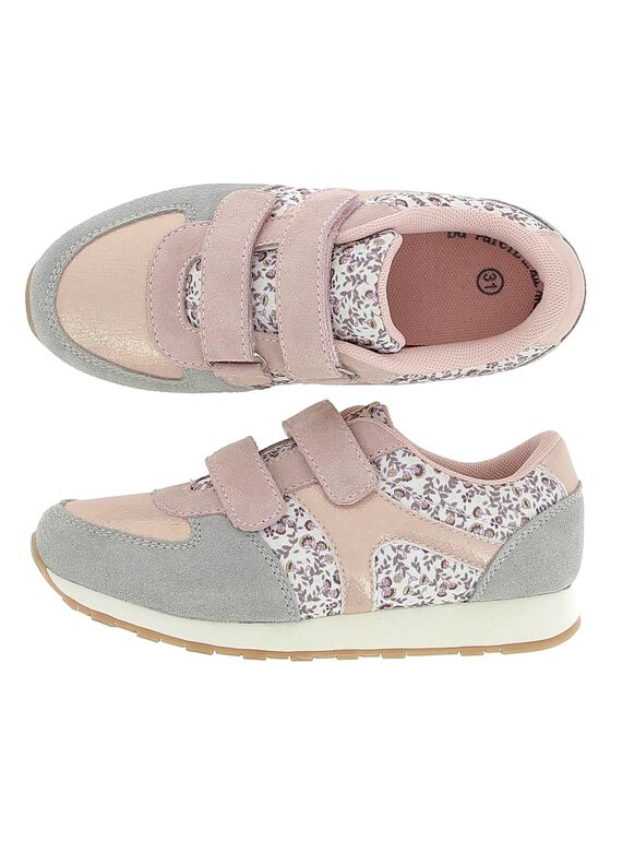 Girls' leather sports trainers CFSPORTCER / 18SK35A4D14030
