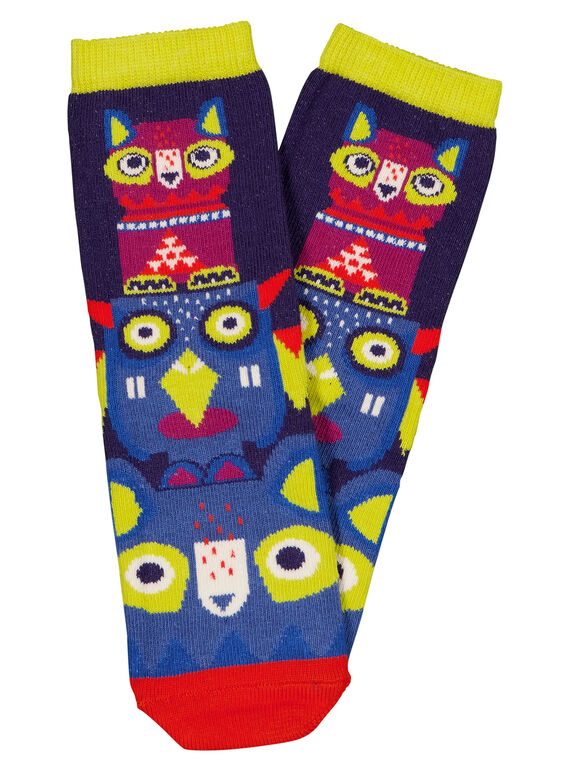 Calcetines con estampado de tótem multicolores GYOVIOCHO / 19WI02R1SOQC204