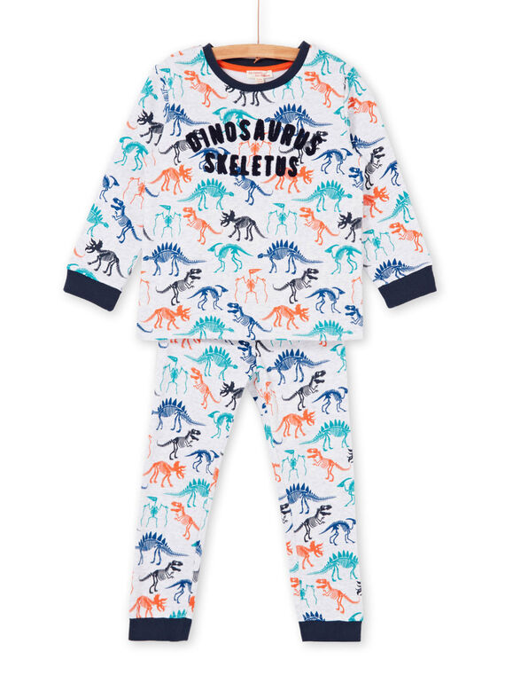 Camiseta y pantalón de pijama de color blanco y azul marino, con estampado de dinosaurios, para niño LEGOPYJSKE / 21SH125APYJJ920