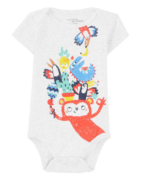 Body De Manga Corta De Color Gris Jaspeado Para Bebe Nino Promotions Bebe Dpam Body De Manga Corta De Color Gris Jaspeado Para Bebe Nino Promotions Bebe Dpam
