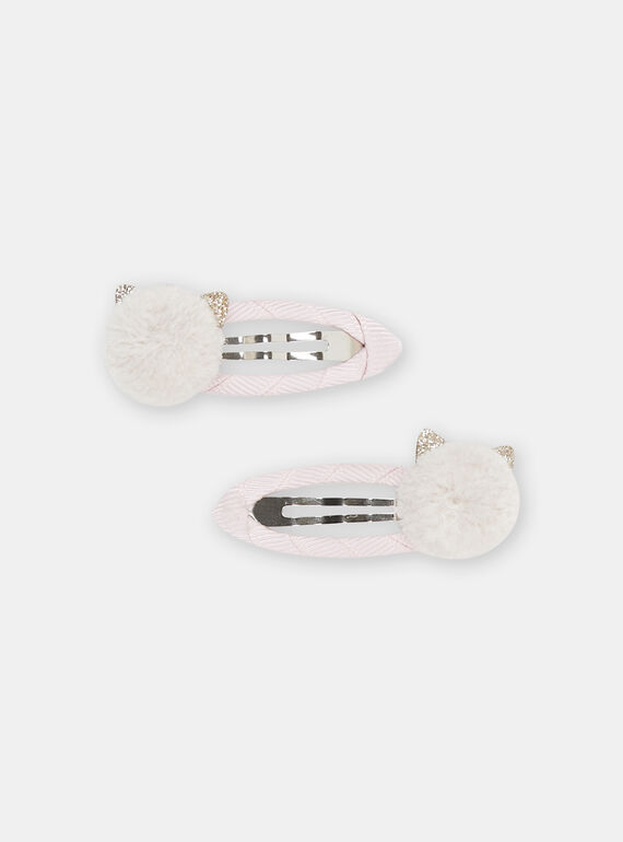 2 horquillas rosas de orejas de gato para niña SYAJOCLIP6 / 23WI018BBRTD322