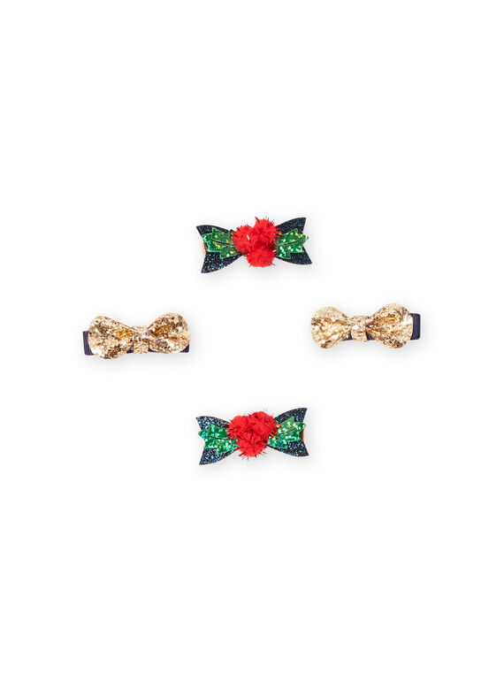 Pack de 4 horquillas de Navidad para niña MYANOCLIC1 / 21WI01T8BRT955