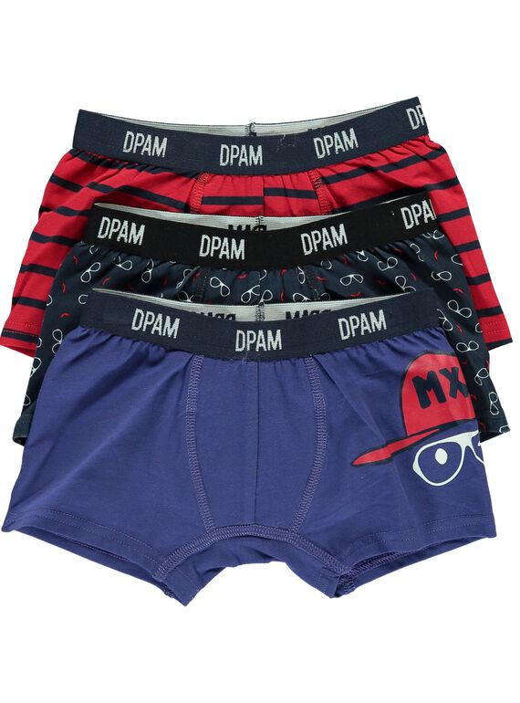 Pack of boys' boxer shorts CEGOBOXMOU / 18SH12T4BOX050