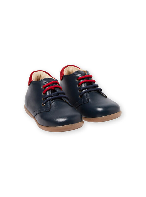 Botines de color azul marino y rojo para bebé niño DBGBOTSOL1 / 18WK38T1D0F070