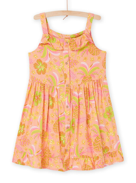 Vestido melocotón con estampado exótico RASUMROB1 / 23S901Y1ROB413